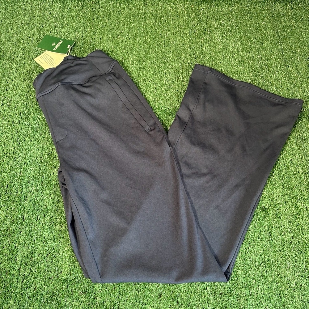 NWT Halara Mid Rise Flare Back Pockets Navy Athleisure Pants Womens Size Small